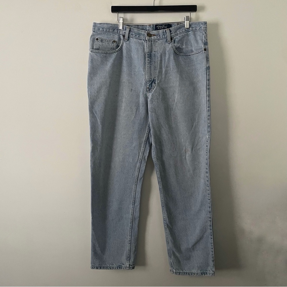 Eddie Bauer Vintage 90s Light Wash Classic Fit Denim Jeans Size 38x32